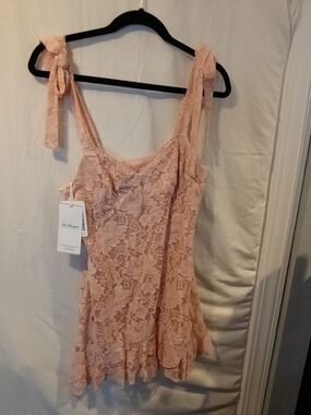 JJ’s House Blush Pink Floral Lace Dress NWT Bridesmaid Wedding Guest Cocktail